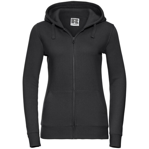RUSSELL Black women's sweatshirt with hood and zipper Authentic Cene