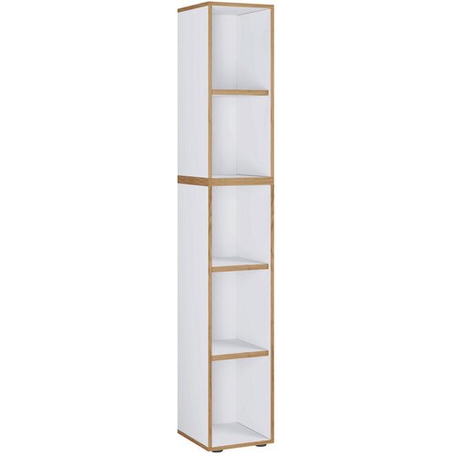 P & B PISARNI&Scaron;KI REGAL 30/183/33 cm bela, medeni hrast Cene
