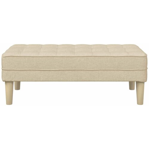  Klupa s jastukom Krema 113 x 57 x 39 cm tkanina Slike