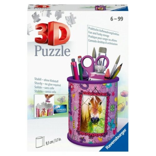 Ravensburger Puzzle - 3D Puzzle Organizer - Lonček za pisala z motivom konja, 54 delov Cene