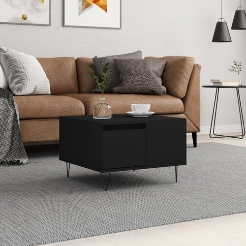 VidaXL Stolić za kavu crni 55 x 55 x 36 5 cm od konstruiranog drva Slike