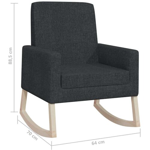  Stolica za ljuljanje od tkanine crna - Crna 1 Slike