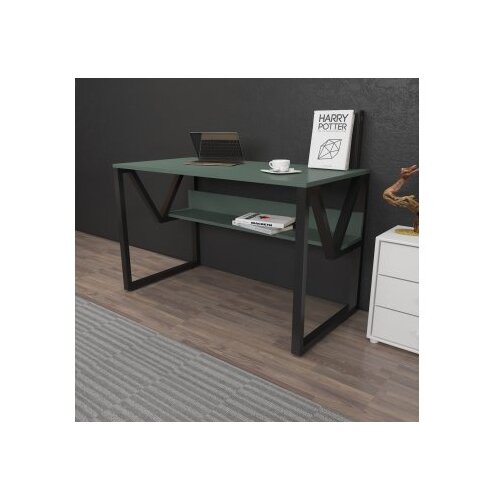 Woody Fashion Radni sto Lona, 120x72.8x60 cm, Maslinasto-crna Slike