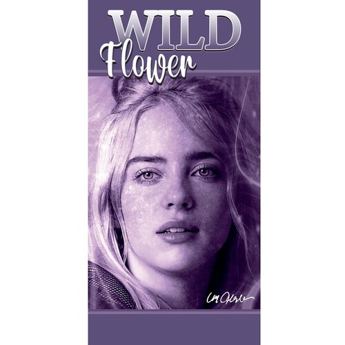 Jerry Fabrics Ljubičasti pamučan dječji ručnik 70x140 cm Billie Eilish – Cijene