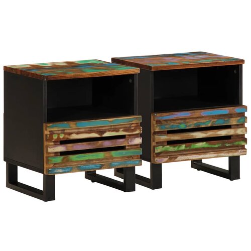 vidaXL Noćni ormarići 2 kom 40x34x46 cm od masivnog obnovljenog drva Cijene
