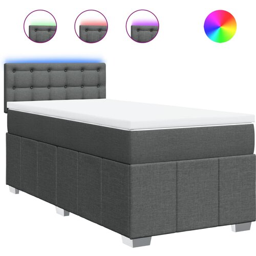 Maison Chic Box spring postelja - Vzmetna postelja z vzmetnico temno siva 100x200 cm blago SL24465, (21890949) Cene