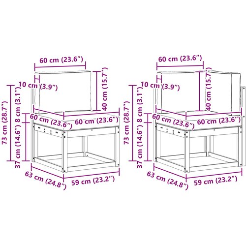  Set vanjskih sofa 8 kom. Prirodna i antracit Poliester Slike