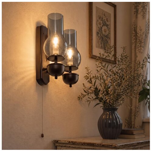 Brilagi LED zidno svetlo COTTAGE 2xE14/40W/230V buk/zadimljeno sivo Cene