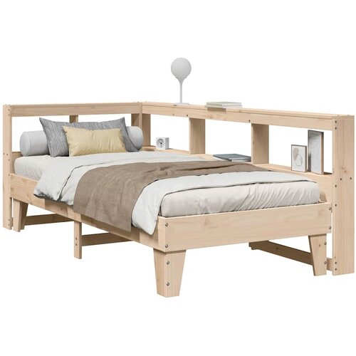 vidaXL Knjižna postelja brez vzmetnice 90x190 cm trdna borovina Cene