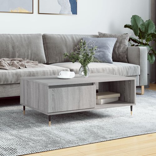  Stolić za kavu siva boja hrasta 90x60x35 cm konstruirano drvo Cijene