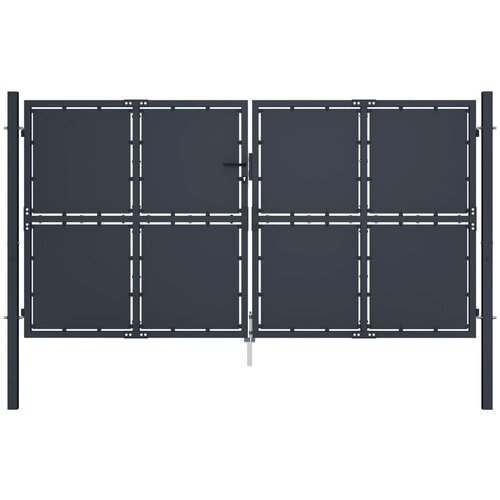 vidaXL vrtna vrata iz jekla 300x200 cm antracitna Cene