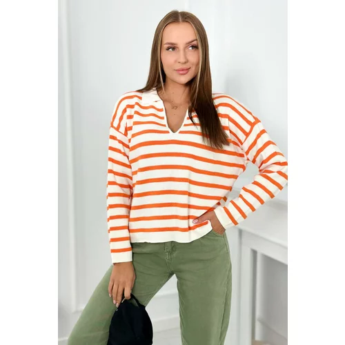 Kesi Striped sweater orange