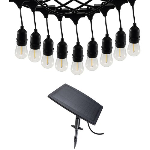 Ct Kakovostna zunanja solarna veriga 10 fillament LED sijalk 2m + 4,5m IP44 Slike