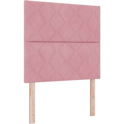 vidaXL Roza žametno vzglavje z dizajnom diamantnih blokov 100 cm, Roza žametno vzglavje z dizajnom diamantnih blokov 200 cm, (22080549) Cene