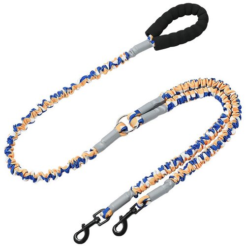 INF Dvojna pasja vrvica, brez zapletanja, z udobnim ročajem iz pene Blue+Orange, (5000124423) Cene