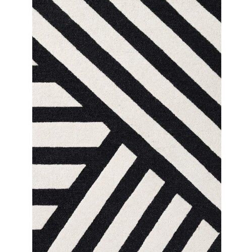 Elle Decoration Crno-bijeli ručno rađen vunen tepih 200x290 cm Stryve Noir &amp;ndash; Slike