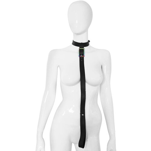Kiotos Leather Collar with Leash Rainbow Cijene