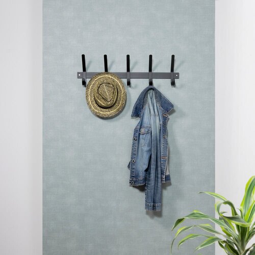 Spinder Design Črn kovinski stenski obe&amp;scaron;alnik Dexter &amp;ndash; Slike