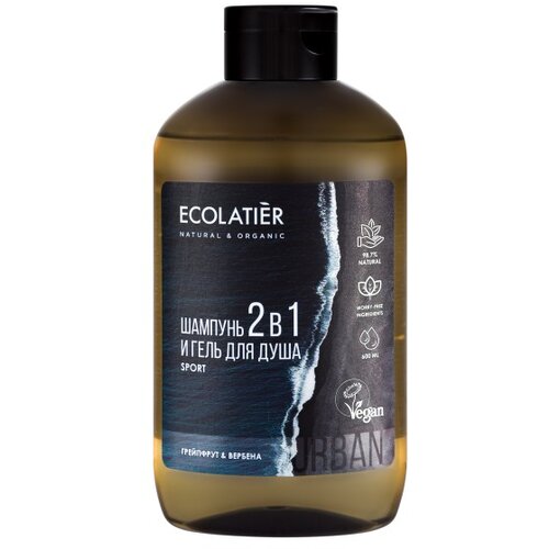 ECOLATIER Urban - 2u1 &amp;Scaron;ampon i gel za tu&amp;scaron;iranje za mu&amp;scaron;arkce GREJPFRUT &amp;amp; VERBENA 600ml Slike