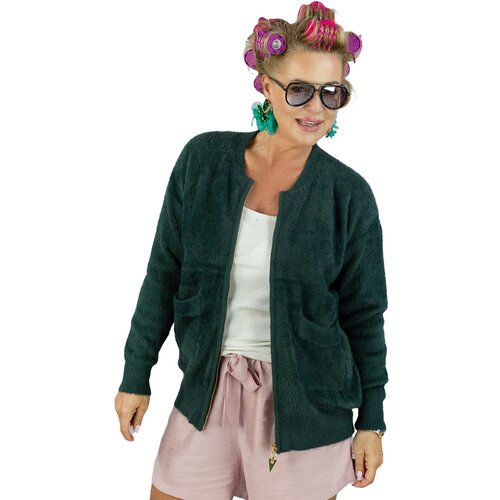 Pri Short cardigan unbuttoned sweater in fluffy knit fabric &amp;quot;COCO CHIC&amp;quot; Slike