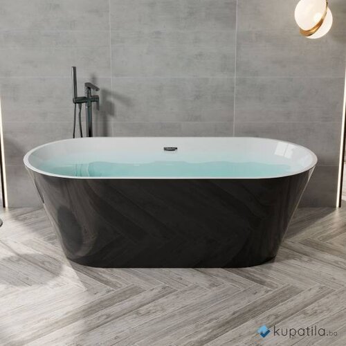  Kada samostojeća 1500x800mm crna Skysea Eckle Cijene