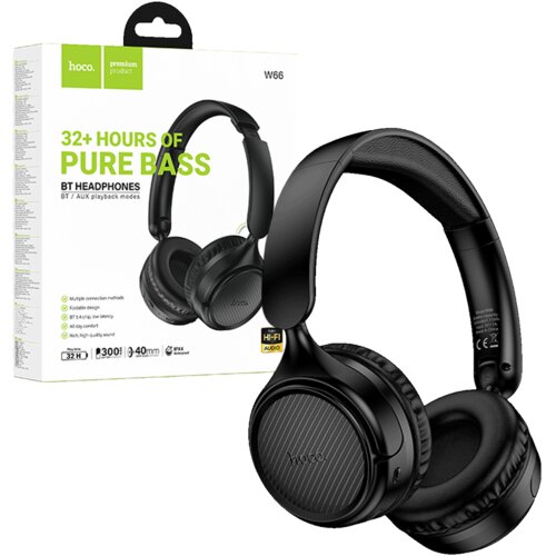 hoco. Hoco Slu&scaron;alice bežične W66, Bluetooth / AUX, Crne Cijene