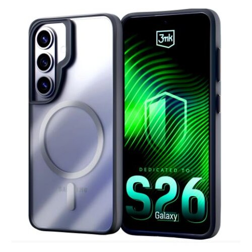 3mk Ovitek SATIN ARMOR MagCase za Samsung Galaxy S26 - črn, prozoren Cene