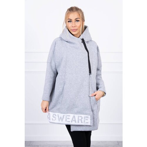Kesi Insulated sweatshirt with zipper in gray color Cijene