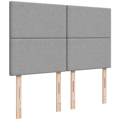 VidaXL Krevet s oprugama i madracem svjetlosivi 140x190 cm od tkanine Slike