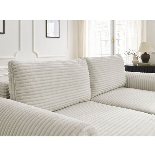 Bobochic Paris Krem sklopiva sofa od samta 257 cm Lucien &amp;ndash; Slike