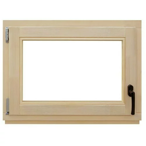 Drveni prozor bez kvake (Š x V: 80 x 60 cm, DIN lijevo, Natur)