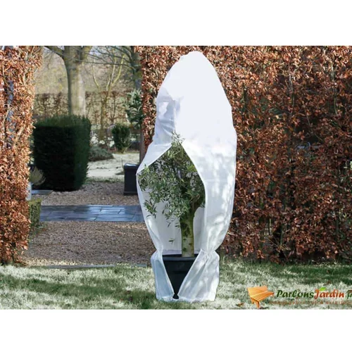  423509 Nature Winter Fleece Cover with Zip 70 g/m² White 2 5x2x2 m