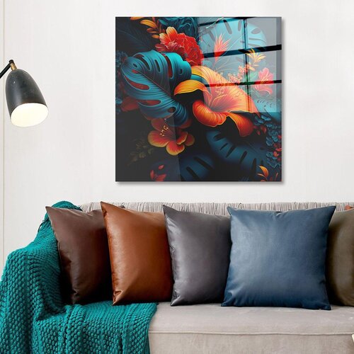 Wallity CAM4119_5050 multicolor decorative tempered glass painting Cene