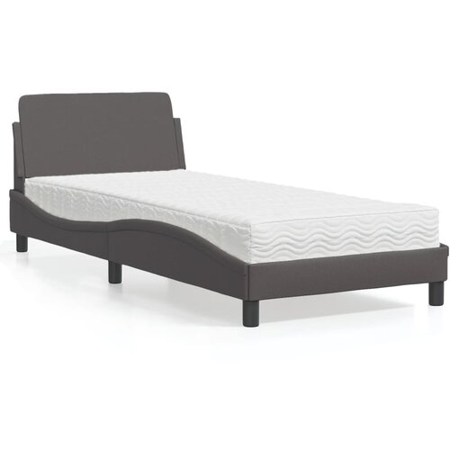 vidaXL Krevet s madracem sivi 80 x 200 cm od umjetne kože Cene