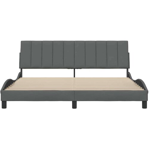 VidaXL okvir kreveta bez madraca tamnosivi 180x200 cm od tkanine Slike