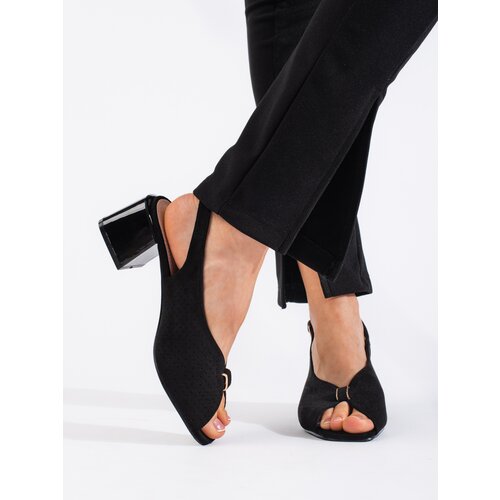 GOODIN Elegant black stiletto sandals Slike