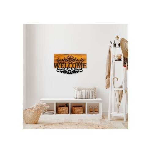 Atelier Del Sofa zidna dekoracija Welcome, 58x36x3 cm, Crna Slike