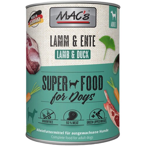  Varčno pakiranje MAC's Adult 12 x 800 g - Jagnjetina & raca Cene