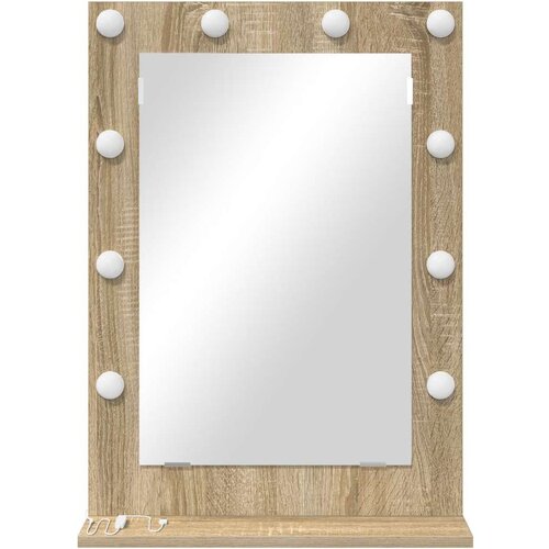VidaXL ogledalo za toalet Sonoma hrast MDF, Staklo 70 x 50 x 18 cm Slike