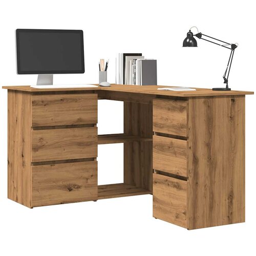Furnova Kotna pisalna miza artisan hrast 145x100x76 cm inženirski les, (22044295) Cene