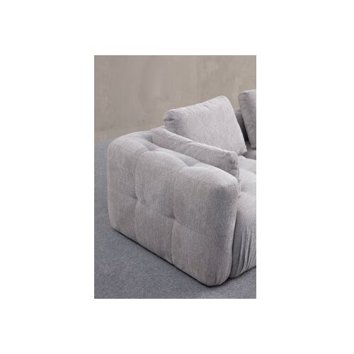 Atelier Del Sofa amaris 3 seater with pouffe light grey ugradna sofa Cene
