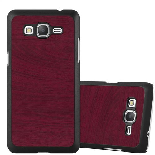 Cadorabo Ohišje, združljiv s Samsungom v Woody Red - Trdo zaščitni pokrov v lesenem videzu pred praskami in udarci, (20565388) Cene