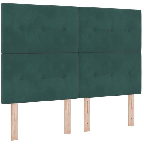 Box spring krevet Tamnozelena 140 x 200 cm Bar&amp;scaron;un - Tamnozelena 140 x 200 cm Pro&amp;scaron;iveno gumbima Slike