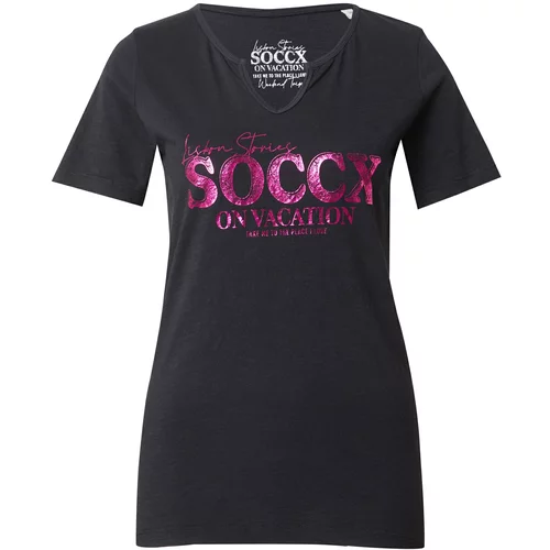Soccx Majica roza / crna