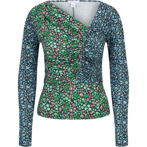Warehouse Majica modra / nočno modra / svetlo zelena / pastelno rdeča Slike