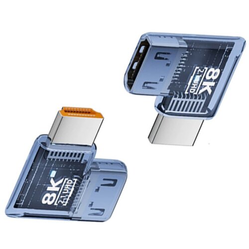 INF UHD HDMI ženski-na-moški kotni adapter 3-pack – HDMI 2.1, 8K@60Hz, 90° ABS Blue, (5000327345) Cene
