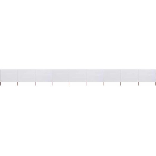  Vjetrobran s 9 panela od tkanine 1200 x 120 cm pje&scaron;čano bijeli Cijene