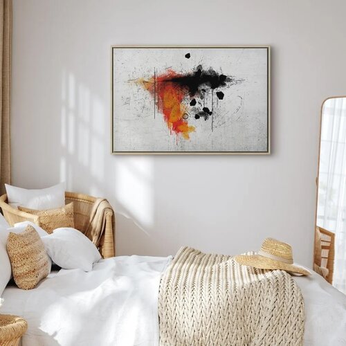  Slika - Expression of Red (1 Part) Wide 120x80 U prirodnom drvenom okviru Slike