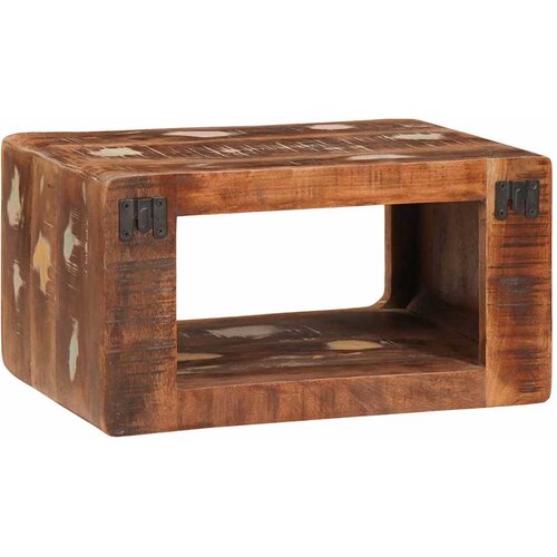  Noćni ormarić Smeđa 45 x 30 x 24 cm Čvrsto drvo iz reciklaže Slike