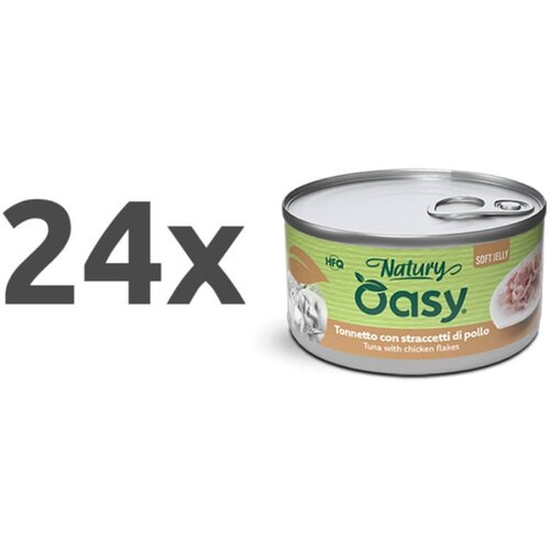 Oasy Cat Natury Adult fileji v želeju, konzerva - tuna in pi&scaron;čanec 24 x 150 g Cene